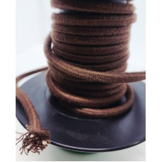 Brown Cloth-Covered Stranded 2 Conductor Wire
