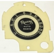 Rogers Auto Radio 3 1/4" x 2 3/4" IS Point Diameter Dial Scale 