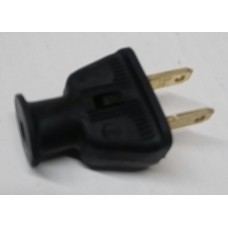 Power Plug Black Flat Handle Vintage Style 125 Volts - 120507-1